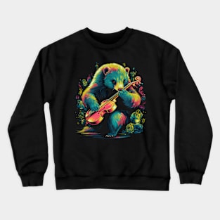 Anteater Playing Violin Crewneck Sweatshirt